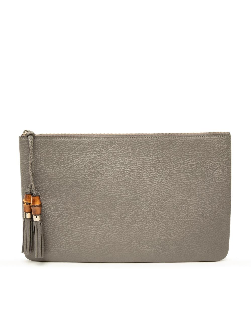 Gucci Calfskin Bamboo Tassel Clutch #362566G34B